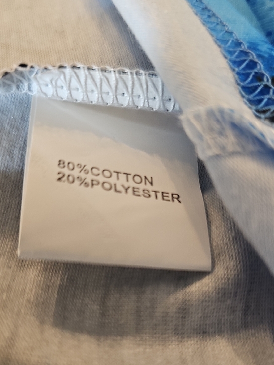 Unisex XL Blue Tie-Dye Sleeveless Scoop Neck Tank Top Retro Colorful Summer - Picture 10 of 10